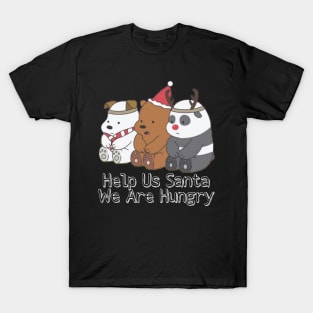 Santa Clause Cute Bear Hungry T-Shirt